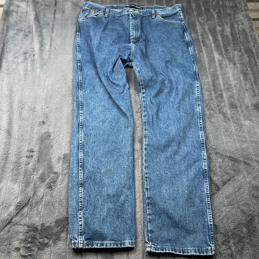 Wrangler George Strait Cowboy Cut Jeans Mens 40x32 Blue Denim 13MGSHD Wash